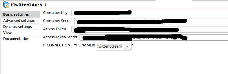 twitter and talend authorization