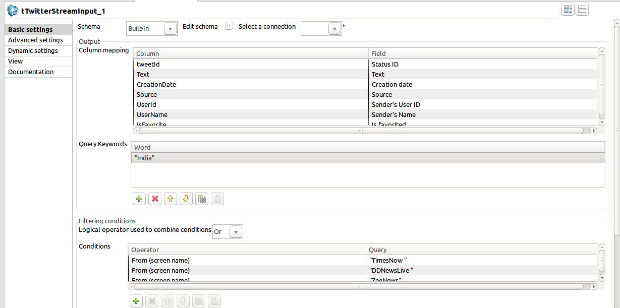 tTwitterStreamInput tTwitterStreamInput AEM twitter integration