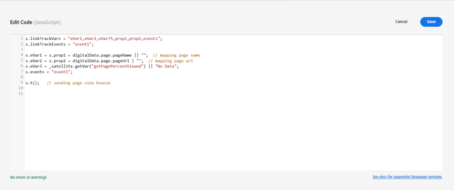 Set Variables & Send Beacon