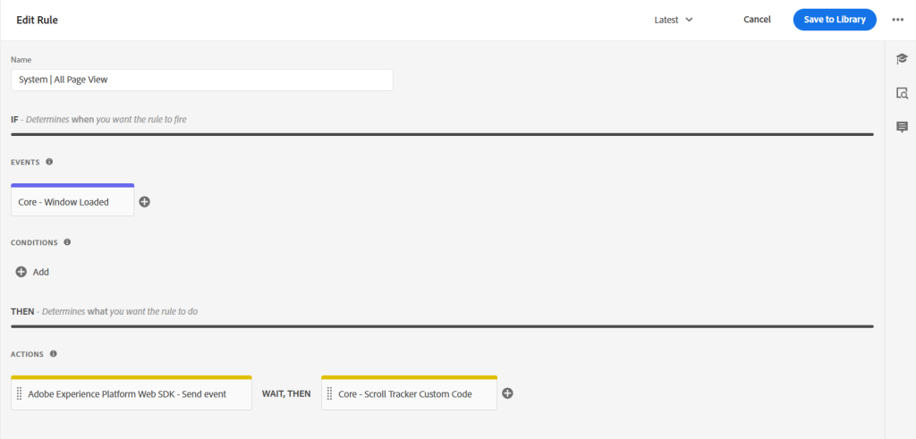 Page view rule