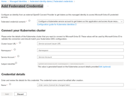 Federated Credentials for kubernetes