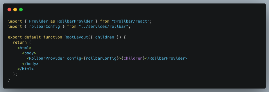 Rollbar Provider