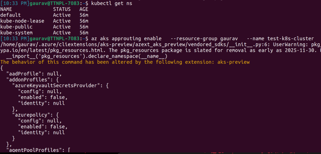 az aks approuting