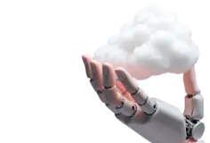 man holding cloud