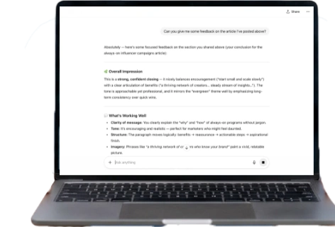 text on laptop screen